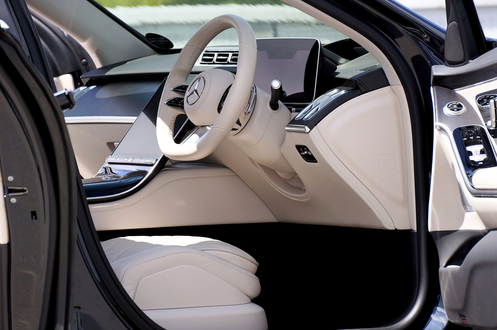 Clean luxury car interior